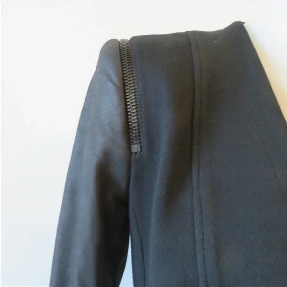 THEORY blazer with leather sleeves - Picture 4 of 6